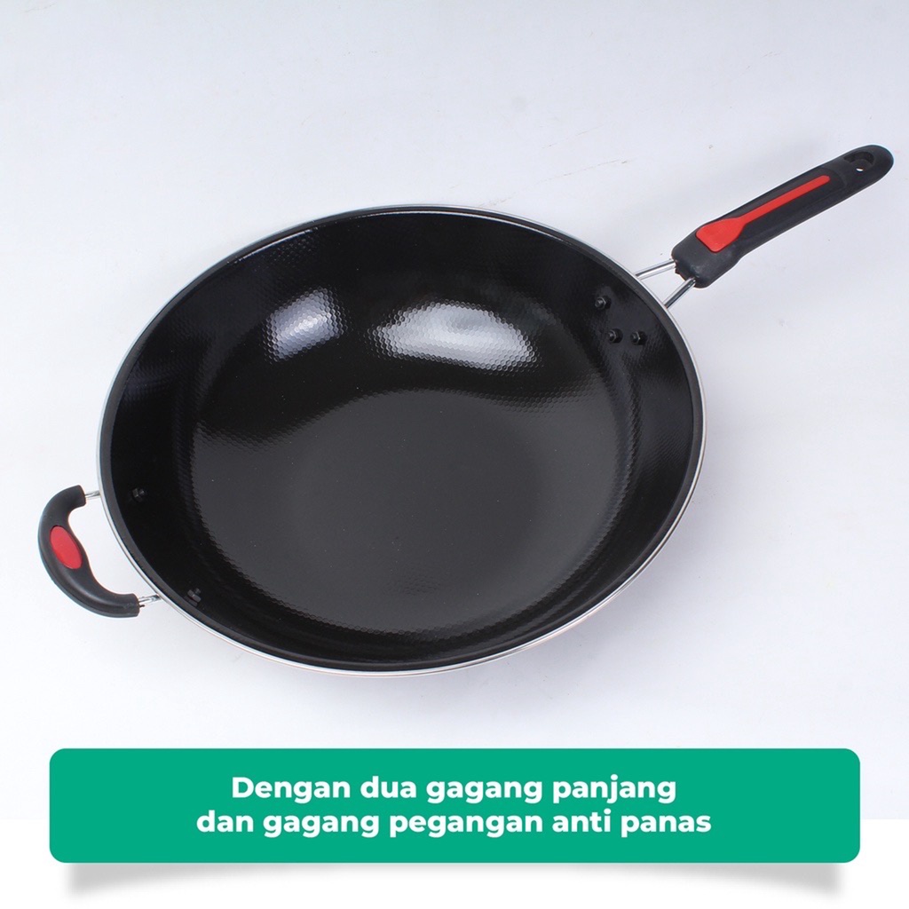 Wajan Enamel Wajan Teflon Penggorengan Set Wajan Anti Lengket