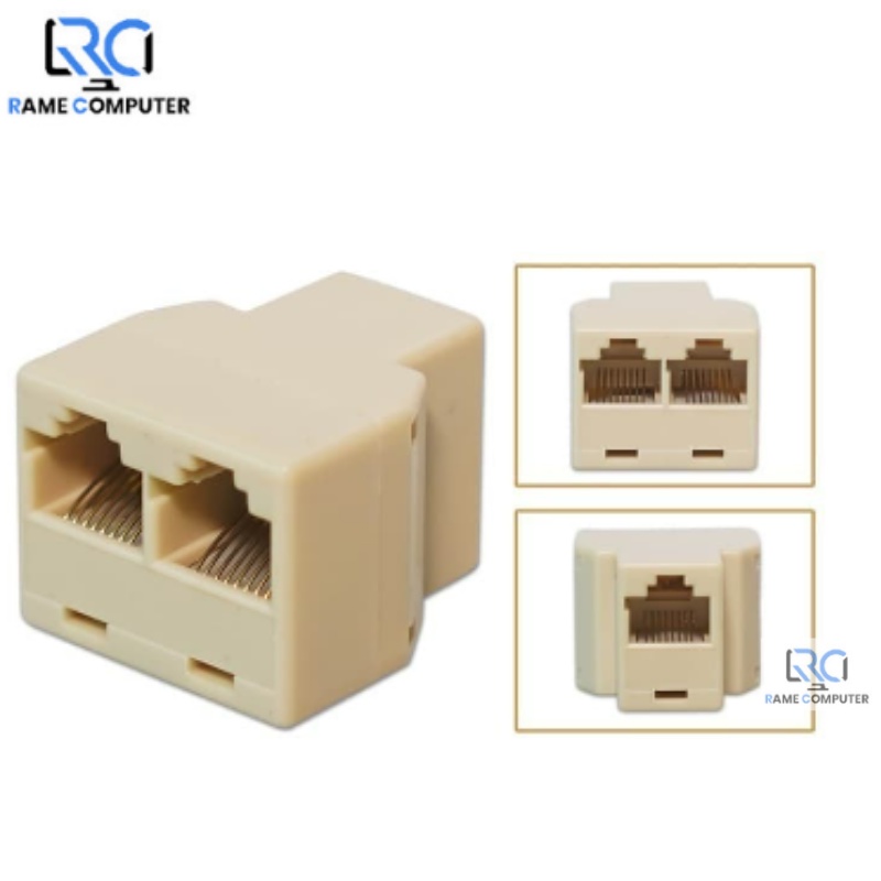 Barel RJ45 Double 1 - 2 - Sambungan utp Cabang Lan - Cabang Input 1 Output 2