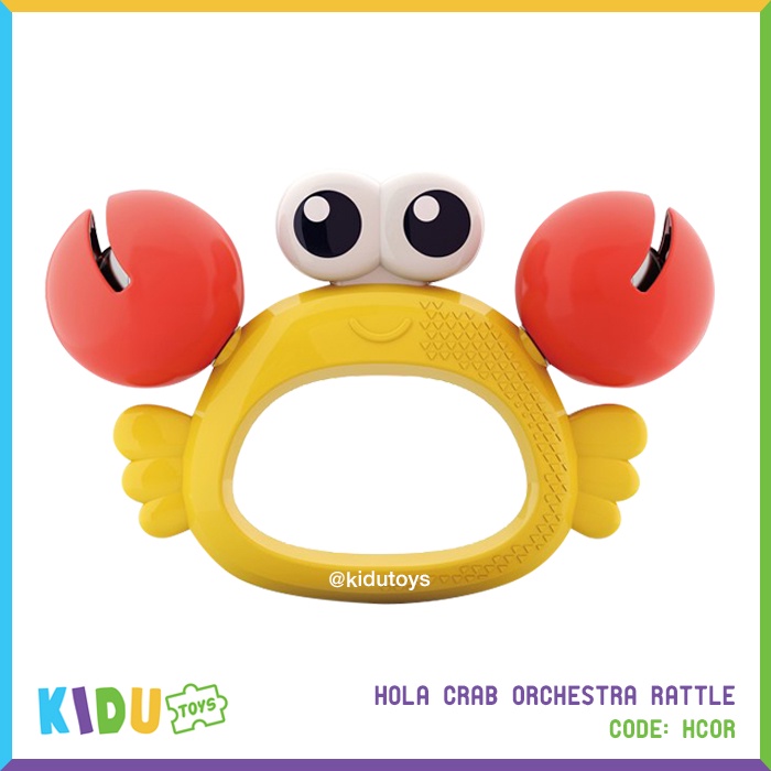 Mainan Anak Bayi Rattle Lucu  Hola Orchestra Rattle Karakter Owl Crab Kidu Toys