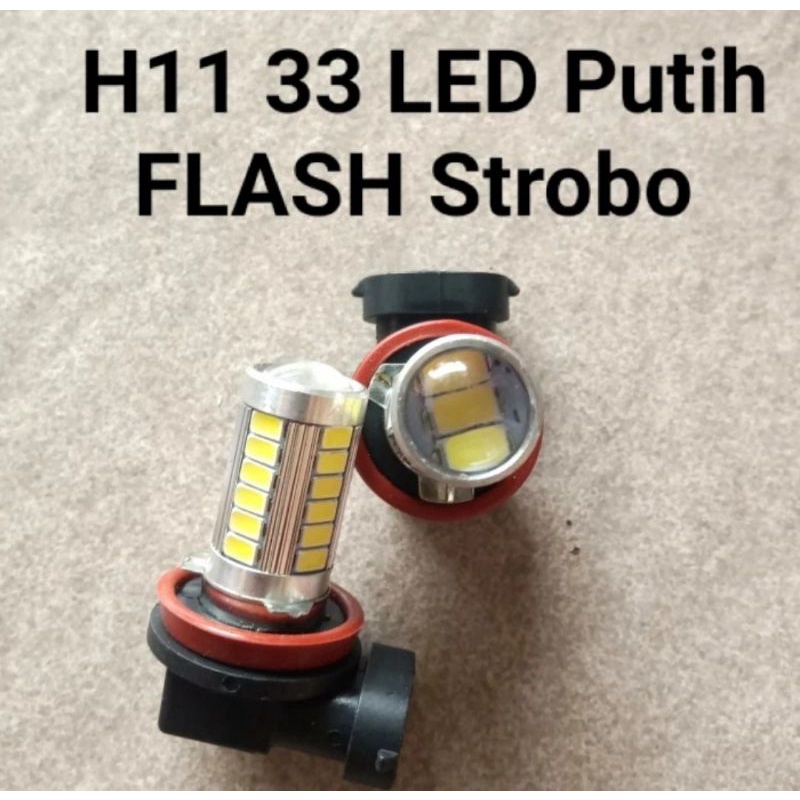 BOHLAMP H11 33 LED 2 MODE ( PUTIH + FLASH)