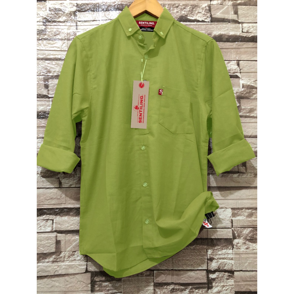 Aurel Kemeja Wanita Polos Basic Lengan Panjang Size = M - XL