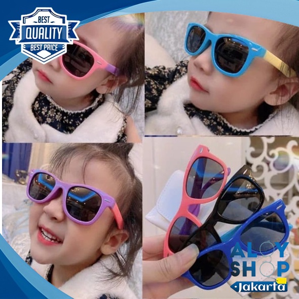 PL-H014 Kacamata Hitam Anak Fashion Anak Kacamata Hitam Unisex High Quality Import