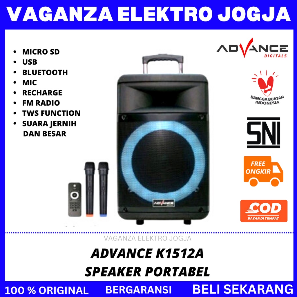 SPEAKER ADVANCE BLUETOOTH K1512A // SPEAKER PORTABEL