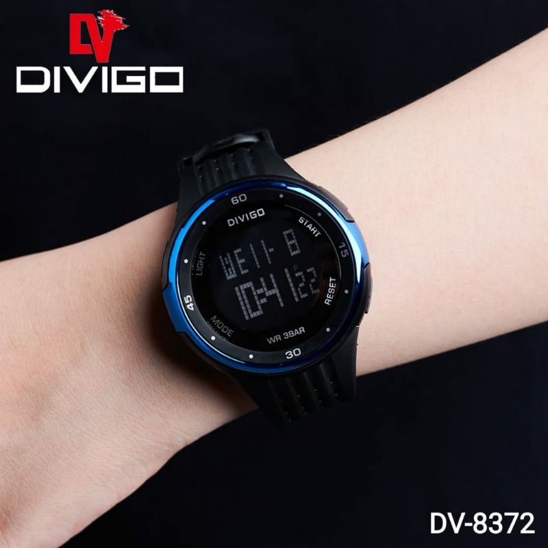 Jam Tangan Divigo 8372 Kasial Digital Terlaris Pria Wanita Bulat Fashion