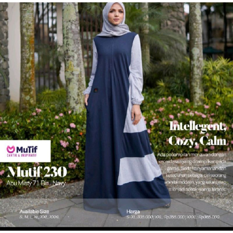 baju gamis kaos cotton combad 20s mutif 230