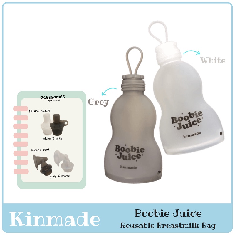 KINMADE BOOBIE JUICE REUSABLE BREASTMILK BAG 150ML-250ML KANTONG ASI PAKAI ULANG 150 ML-250ML