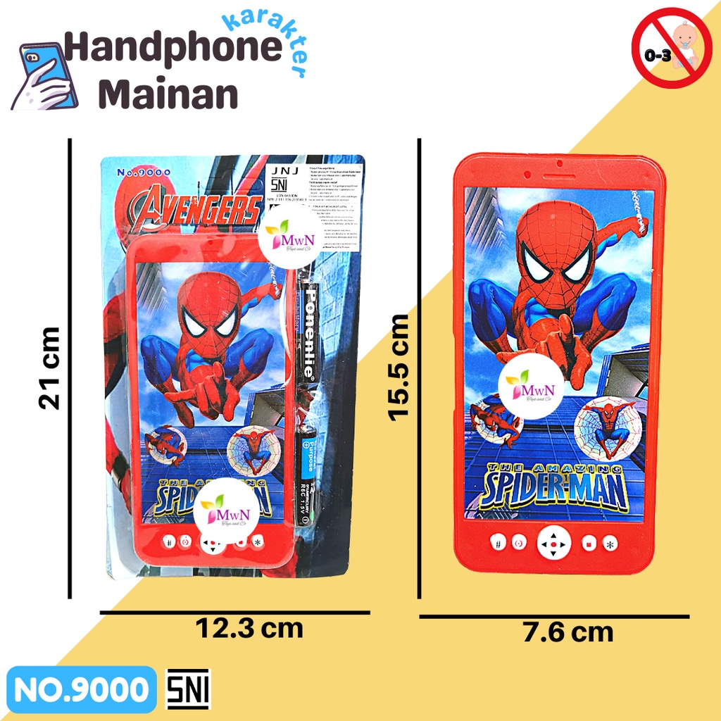 MWN Mainan Anak Handphone Dengan Karakter No.9000