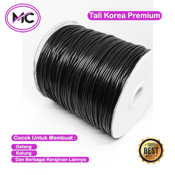 Tali Korea 1 mm 1,5 mm 2 mm 3 mm 5 mm Warna Tali Wax Waxed Glossy Bahan Membuat Gelang Kalung Kerajinan Tangan Anti Air