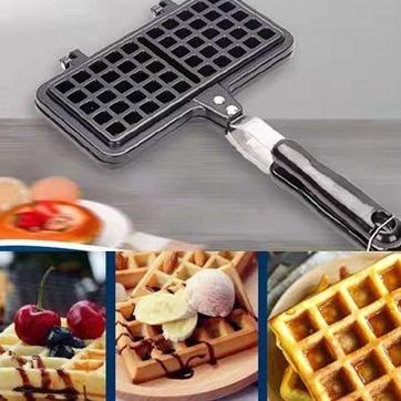 Grosiran Murah Cetakan double waffle maker Nonstick Belgian waffles Kue Pan Kompor 