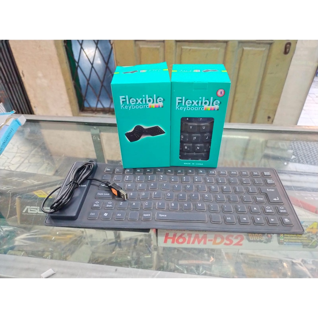 Keyboard Mini Flexible Keyboard Karet USB