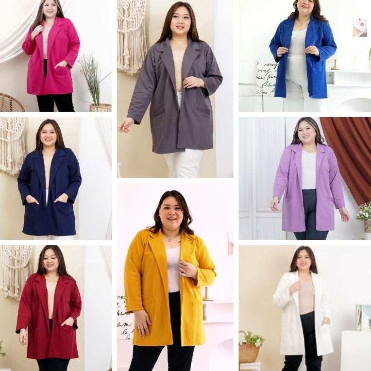 LANGSUNG ATC (LD 120, 130cm) LONG BLAZER BIGSIZE BLAZER KOREA BLAZER JUMBO ATASAN WANITA