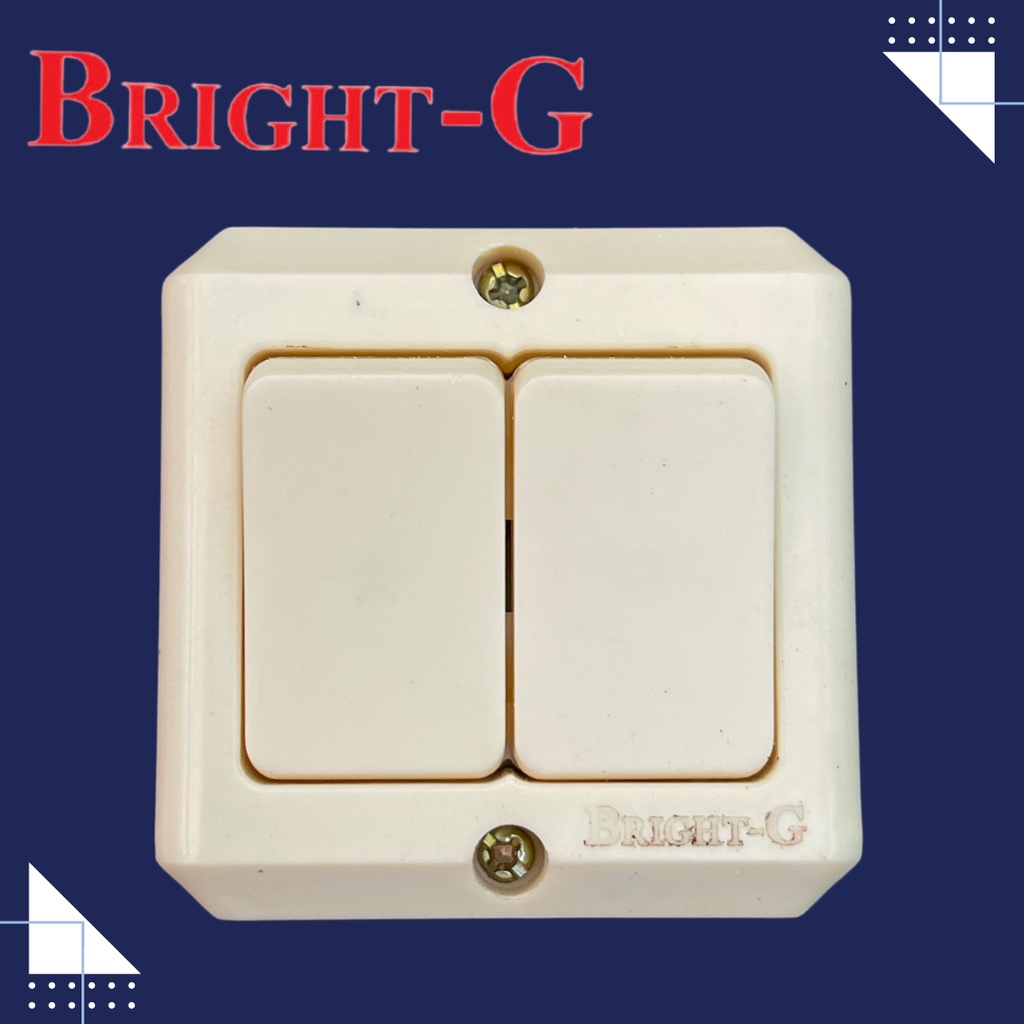 SAKLAR SERI OB TEMPEL BRIGHT-G BG-702 / SAKLAR DOUBLE OUTBOW TEMPEL BRIGHT G BG 702