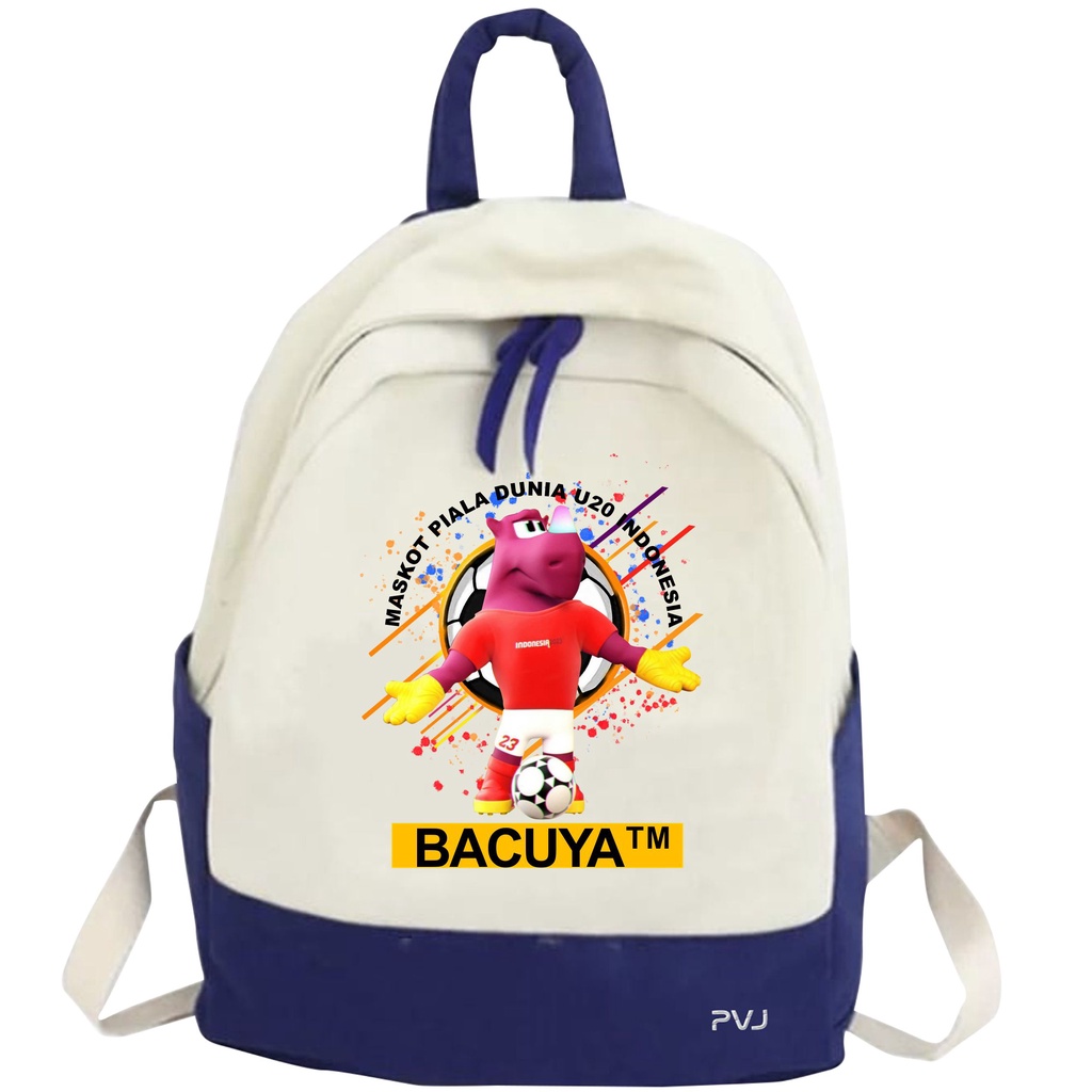 PVJ -Tas Ransel Anak sekolah Motif Maskot Bacuya Piala Dunia Fifa World Cup U 20 Indonesia 2023