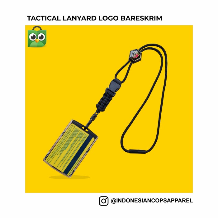 

Terlaris Id Card Holder - Tactical Lanyard Badge Holder - Logo Bareskrim