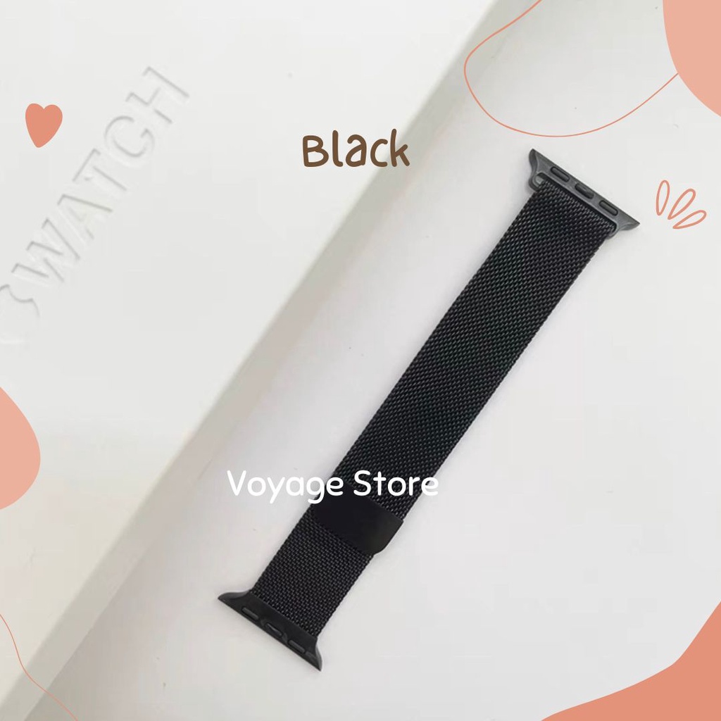 Strap milanese loops magnet murah iwatch apple watch series 8 7 4 5 6 38mm 42 mm 45mm 41mm 49mm ultra stainless steel jam dw strap