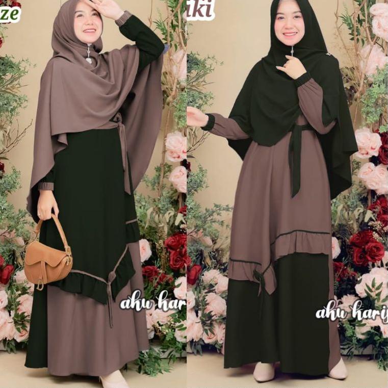 READY YUNISA SET SYAR'I AKU KARISSA ORI//GAMIS BEST SELLER WARNA BARU