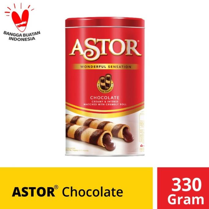 

`````````] Astor Wafer Roll Coklat 330gr