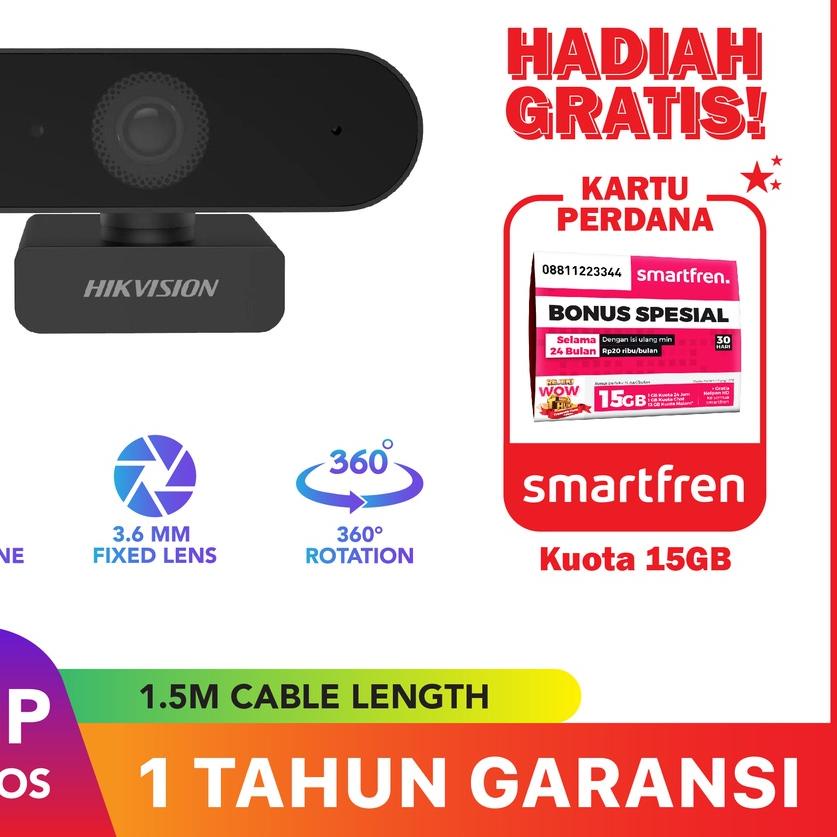 ❄ cam Camera CCTV 360° Rotation DS-U02 Accessories Black HIKVISION ♡