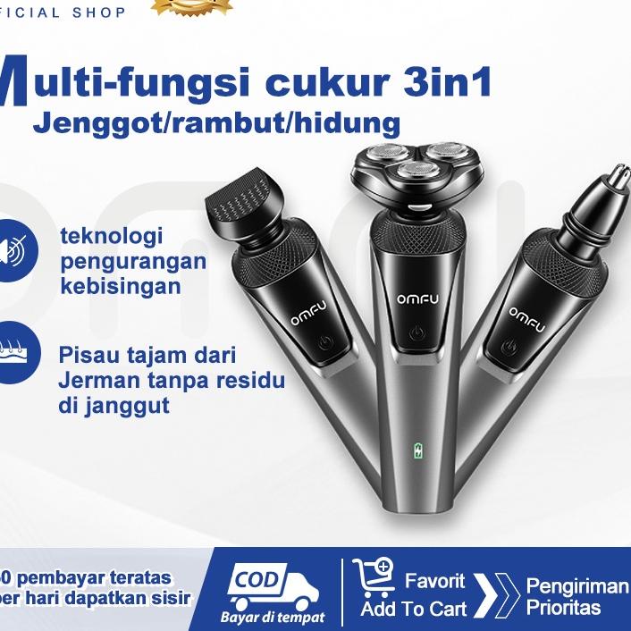 ❋ Omfu Alat Pencukur/Alat Potong Rambut/Shaver/Hair Clipper/Barber Daily/Cukur Jenggot/Pencukur Alis