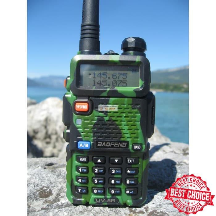 HT UV5R UV-5R HIJAU ARMY RADIO UV5R Dualband UV5 UV5R siap pakai 5km