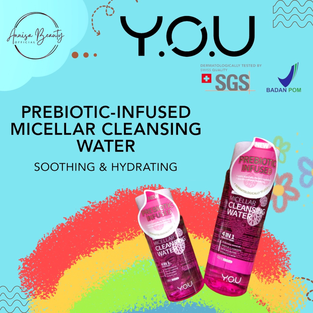 [BPOM][100%ORI&amp;READY]YOU Prebiotic-Infused Micellar Cleansing Water | Pembersih Make Up