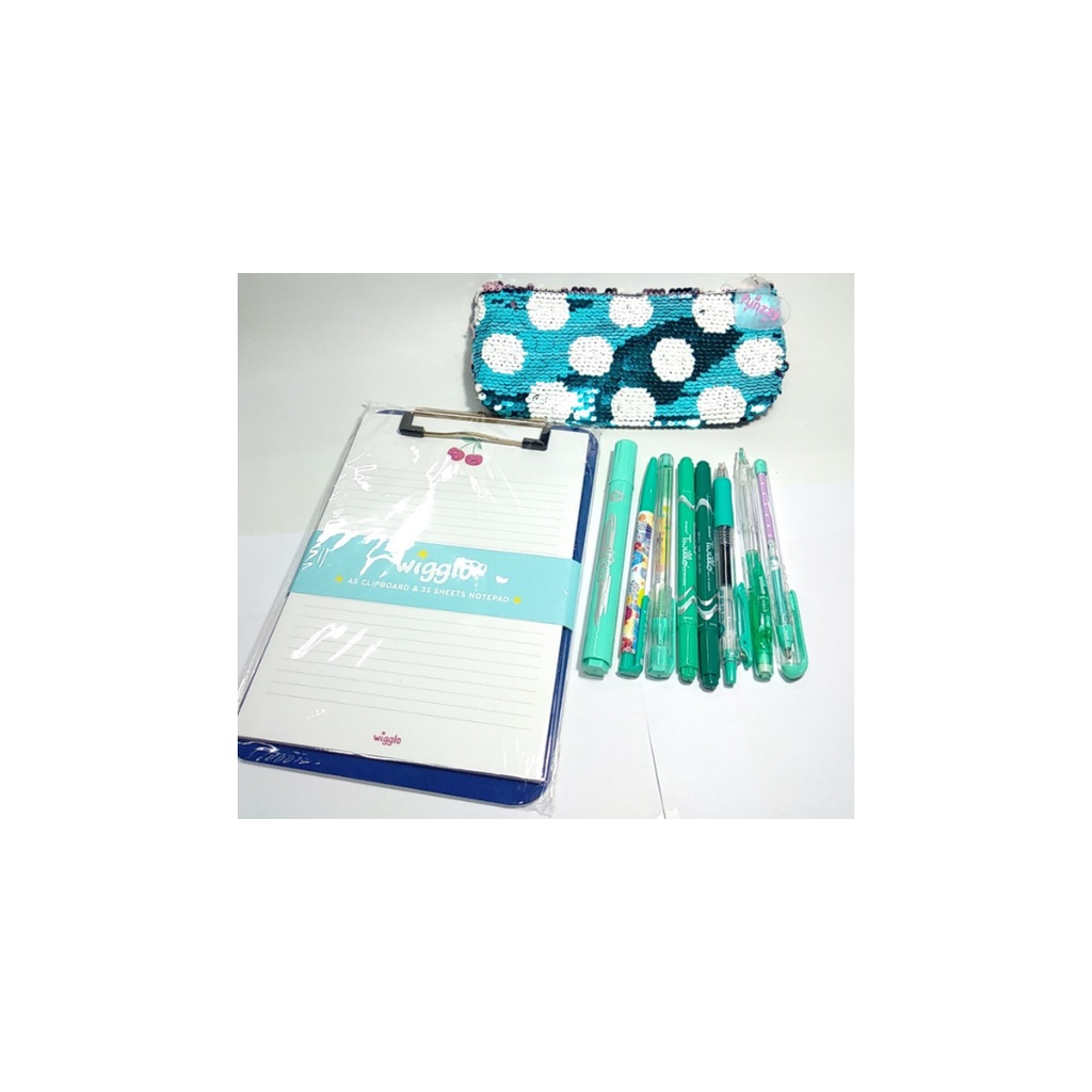 

Paket Papan Klip With Blink Case - Notepad Set A5 Cherry ( Kotak Pensil, Pulpen, Stabilo, Penanda)