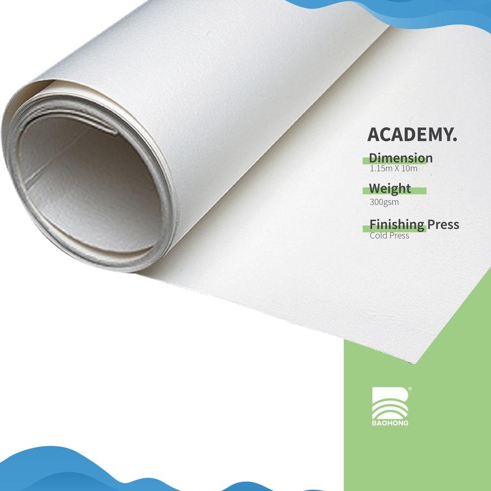 

Kertas Cat Air Baohong Academy 1.15x10m Roll Cold Pressed Watercolor