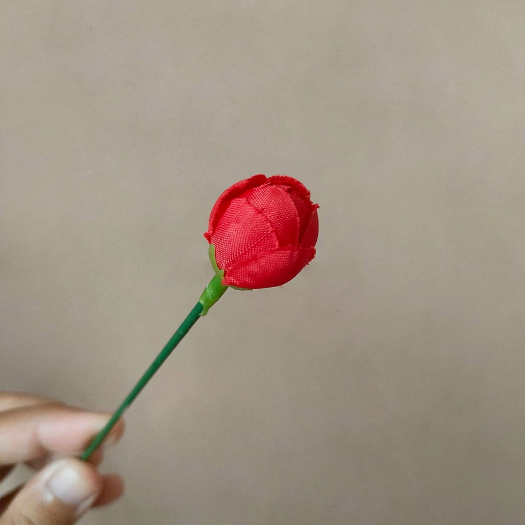 Artificial Flower Mini Rose Bud Bunga Mawar Plastik Buatan Tangkai Hiasan Dekorasi Rumah