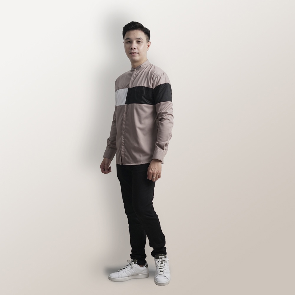 Kemeja koko Casual Lengan Panjang Pria model terbaru kombinasi warna - XSHOP Diman