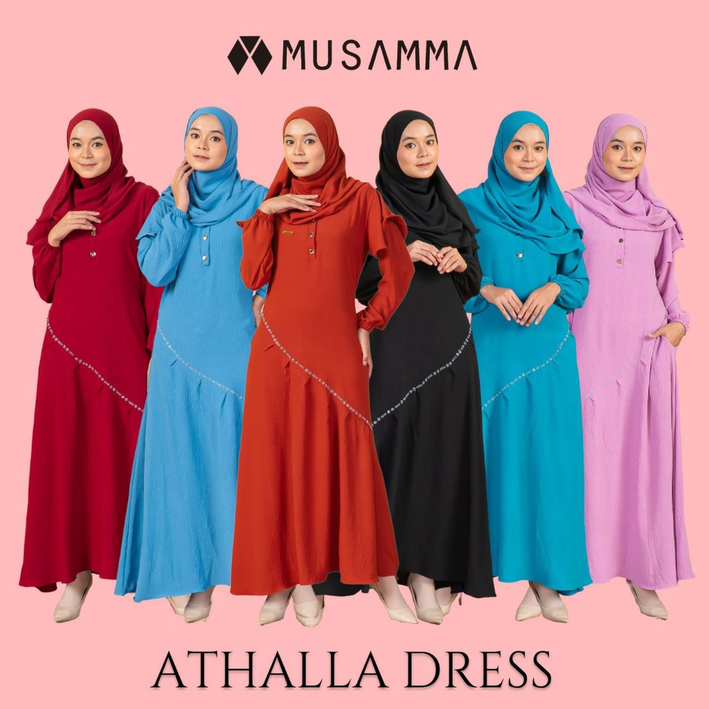 MUSAMMA DRESS GAMIS ATHALLA MATT AIRFLOW PREMIUM ORI