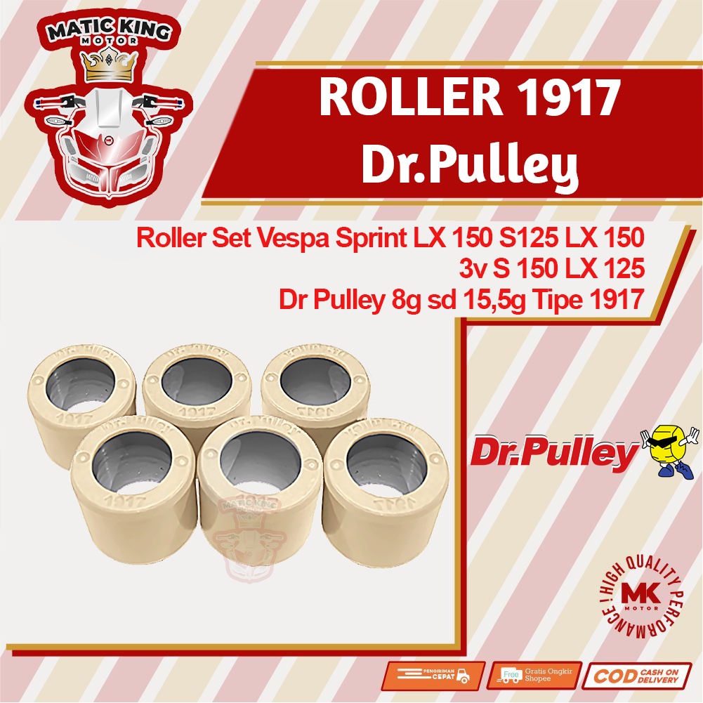 Roller motor matic Sprint LX Primavera iget 150 S150 3V DR PULLEY 8 gr sd 15,5 gr tipe 1917