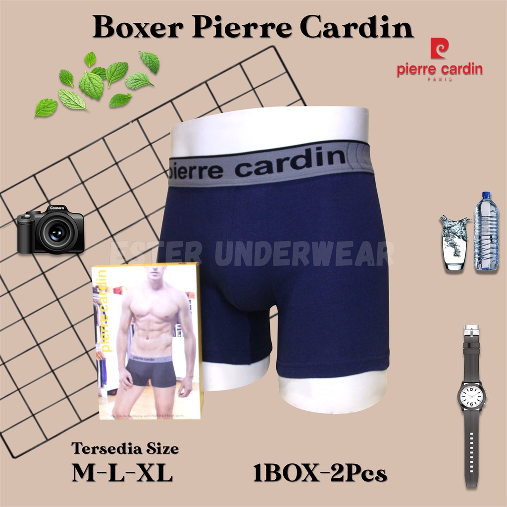 Celana Boxer Pria PIERRE CARDIN PC 252 ISI-2 Pcs bahan Katun