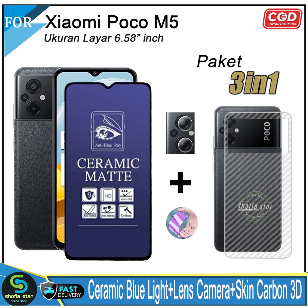 Paket 3in1 Tempered Glass Privacy Matte Xiaomi Poco M5 Poco F5 Poco M5s Poco Poco X5 5G Anti Gores Anti Spy Full Layar