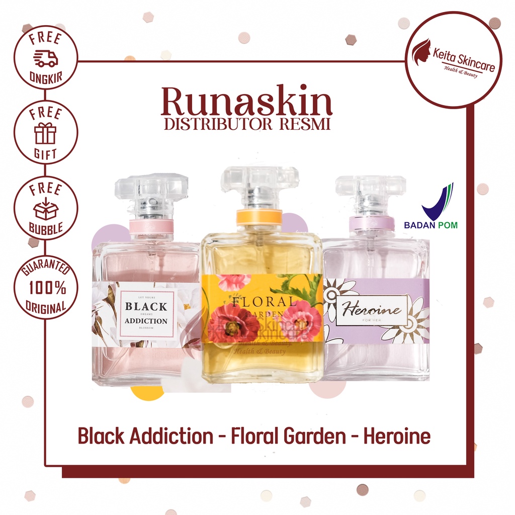 Runaskin Parfume Black Addiction Floral Garden Heroine 50ml