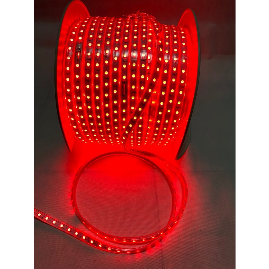 LAMPU LED STRIP SELANG RGB 5050 4 PIN 220V RGB KOMPLIT FLASER 10METER