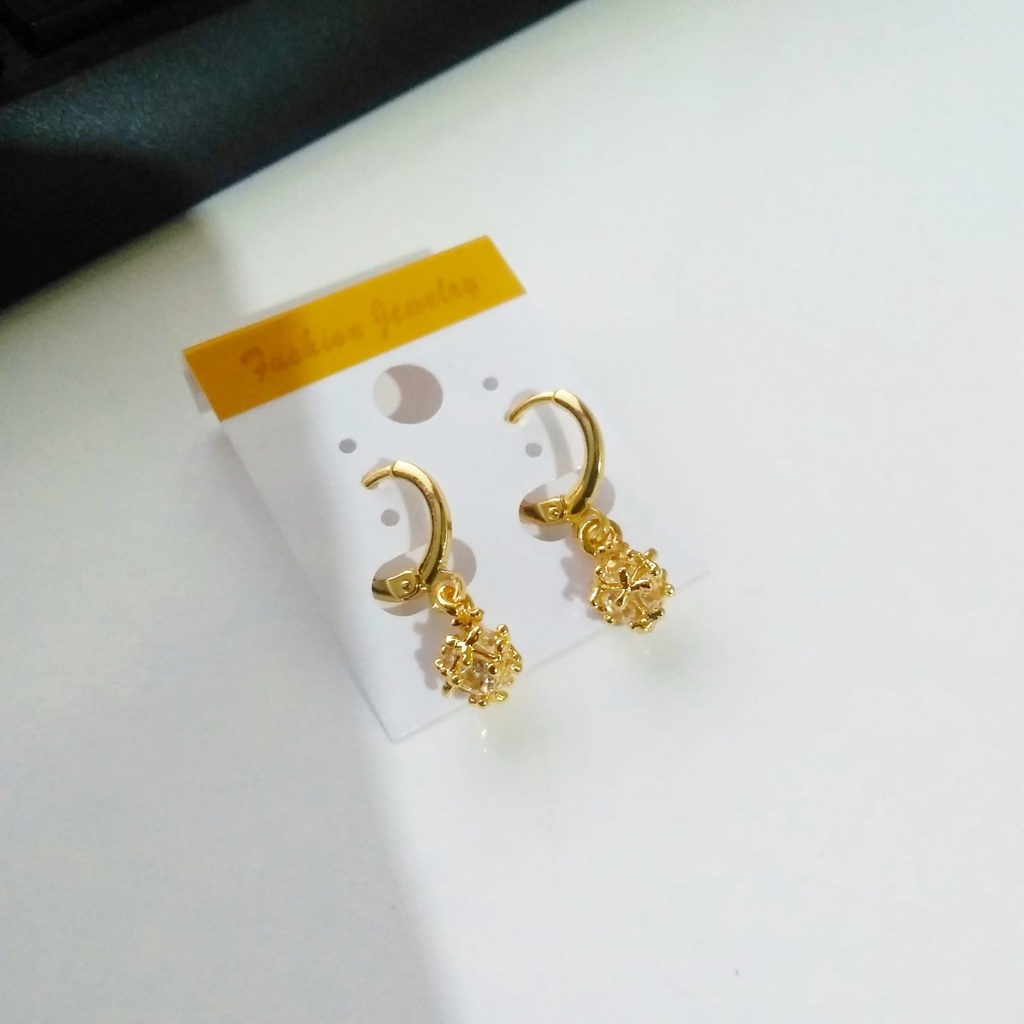 AV58 Grosir Anting Klip Juntai Permata Anting Klip Dewasa