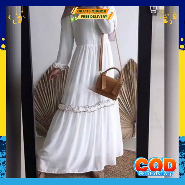 Baju Gamis Wanita Lebaran Terbaru 2023 Gamis Cewek Lebaran Wanita Muslim Elegan Mewah Original Murah