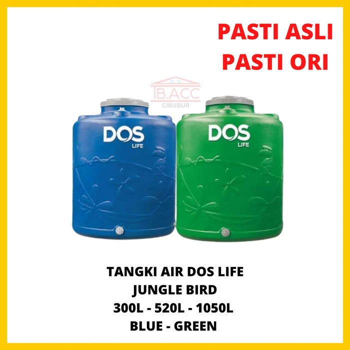 Terlaris Torn Toren Tangki Air Tandon Dos Life Jungle Bird Hijau Biru 520 Liter