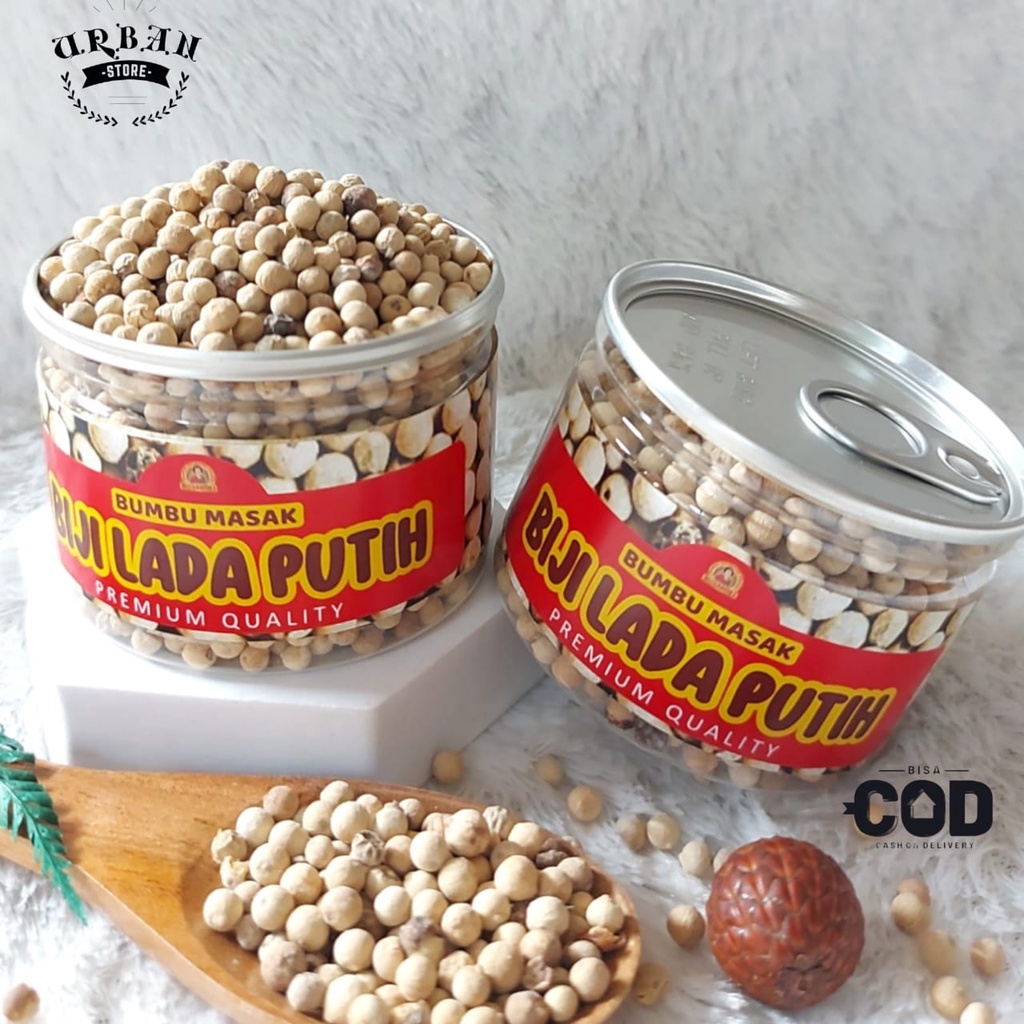 

Can - Rempah Biji Lada Putih Asli Bangka Bumbu Dapur Merica Bulat White Pepper Kualitas Premium