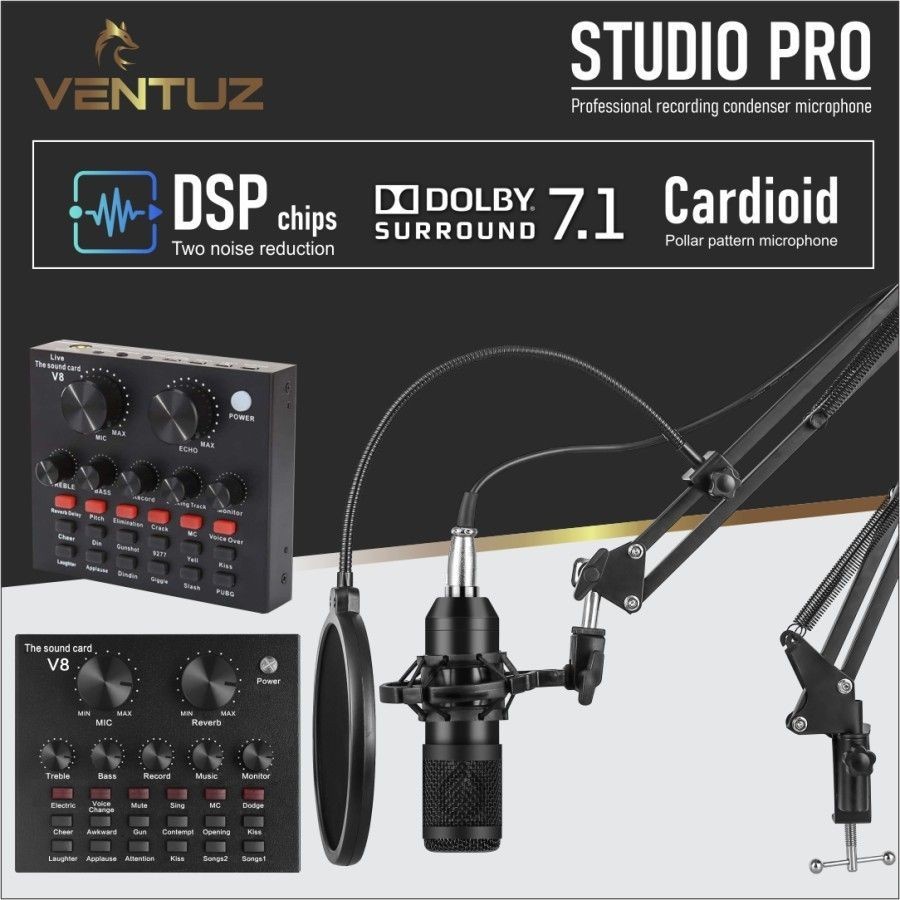 Ventuz Studio Pro with Mixer Soundcard Fullset Microphone Condenser