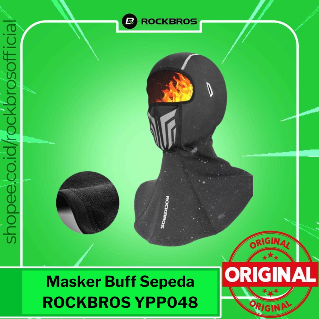 Masker Buff Olahraga Sepeda YPP048-1 Hitam Bicycle Mask Sport Long Face Cover Balaclava Quick Dry An