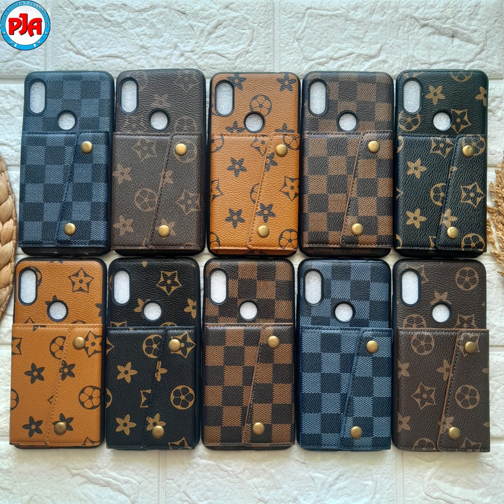 Soft Case Softcase Casing Silikon Dompet Branded Slot Card OPPO A12 A11K A3S A5S A7 A71 F9 K1