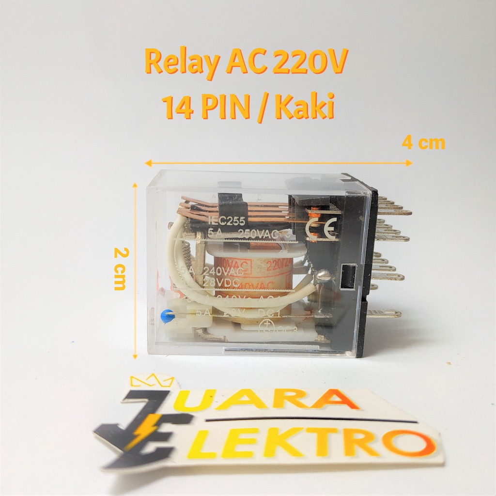 ZN Relay AC 220V 14 PIN / Kaki Relay ZN MY4N 14 PIN