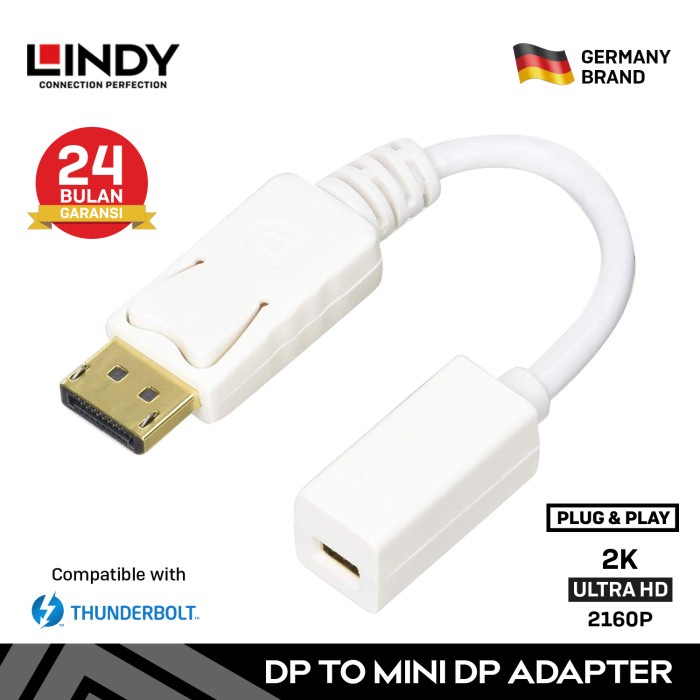 LINDY 41060 DisplayPort (DP) to Mini Display Port Female Adapter