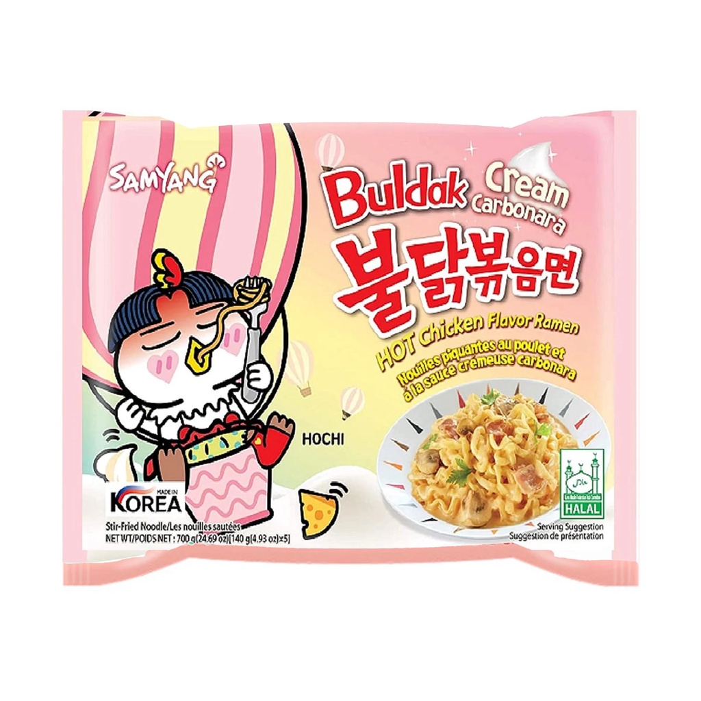 SAMYANG - HOT CHICKEN RAMEN CREAM CARBONARA - 140 GR (MIE INSTAN KOREA)