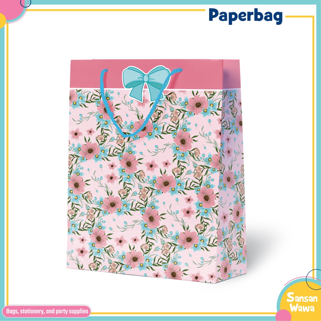 

Paper Bag Uk 23*8*30 cm / Kantong Kertas Karakter Mickey Minnie Princess Frozen Unicorn - Grosir isi 10 pcs