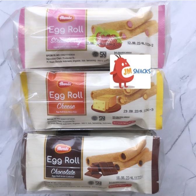 

TERMURAH [PROMO!!] Monde Egg Roll 1 Pak isi 10x35 gram - Snack Monde eggroll