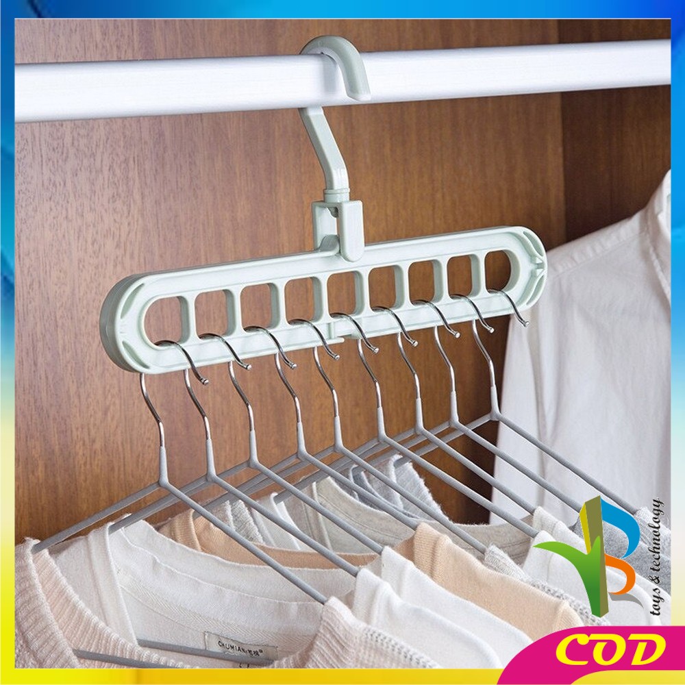 RB-C125 Magic Hanger 9 IN 1 Gantungan Baju Organizer 9 Lubang / Hanger Jemuran Pakaian Serbaguna Multifungsi Jemuran Laundry