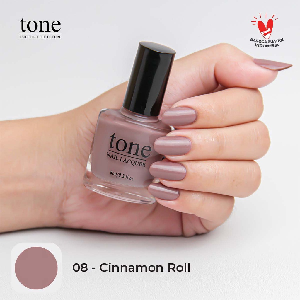 Kutek Tone Nail Lacquer Nude Halal Murah 8ml | Cat Kuku Tone Nail Polish 8ml BPOM