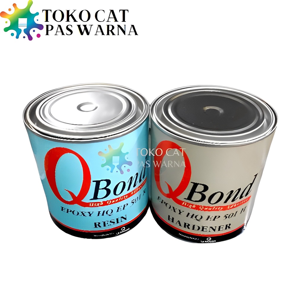 Lem Epoxy QBOND 2 Komponen Resin 700gram + Hardener 700 Gram
